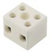 RS PRO Keramische verbindingsklem wit, schroefaansluiting 2-polig 8 AWG / 57A, verpakking van 5 stuks