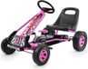 COAST™ Kart pour Enfants 3-8 Ans Directionnelle Pédale Avant et Arrière Volant 3 Points Véhicule à Roulettes avec Quatre Roues en Caoutchouc
