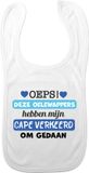 Bellatio Decorations Baby slabbetje - Blauw - Katoen - Unisex