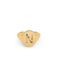 SINGULARU - Gepersonaliseerde Ring Signet Letter Colors. Messing met 18Kt Goud Plating. Ring met Lettermotief en Kleurrijke Zirkonia. Sieraden voor Vrouwen. Letters A - Z