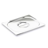 Lacor - 66908DZ - deksel van roestvrij staal, standaardformaat, ergonomische handgreep, geschikt voor Gastronorm GN 2/1 container