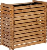 dobar Larix 58448FSCe Plantenbak van hout met insteeksysteem, larikshout, voor tuin en balkon, groot, 79 x 39 x 79 cm, naturel