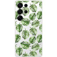 Samsung Galaxy S25 Ultra Bedrukt siliconen hoesje Feuilles de monstera