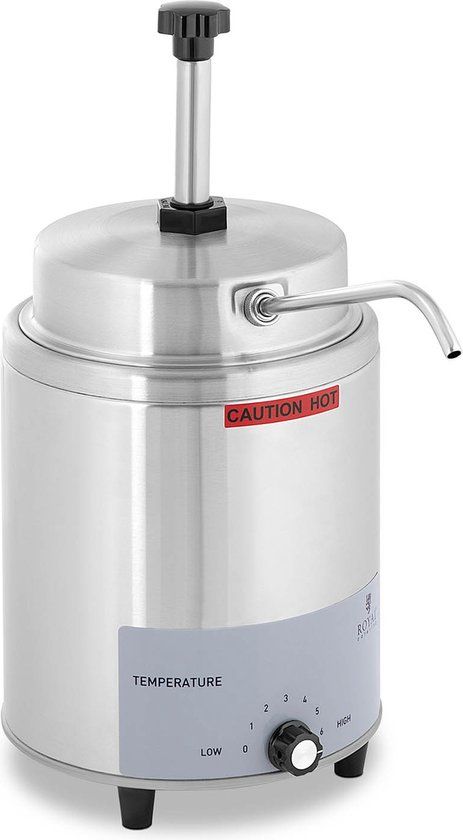 Royal Catering Sausdispenser - 4.5L - Met Verwarmingsfunctie - Zilver
