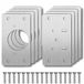 EDIBAZZAR 8x Reparatieset Scharnierplaten 4.5x9 cm RVS voor Kastdeuren