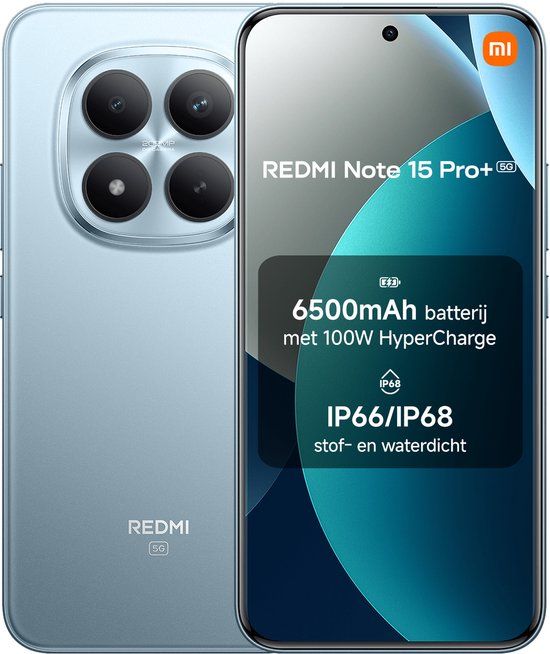 Xiaomi REDMI Note 15 Pro+ 5G - 12 GB RAM - 512 GB - Blauw