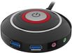 Assortix® Bouton d'alimentation externe pour PC – Interrupteur Marche/Arrêt pour carte mère avec 2× USB-A et audio – Bureau et HTPC – Plug & Play