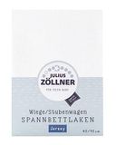 Julius Zöllner Jersey hoeslaken voor de wieg, 90 x 40 cm, wit