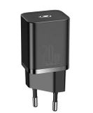 Baseus Super Si 20W USB-C Snellader Zwart