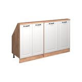 Vicco R-Line Keukenkast voor schuine wand – 140 cm Set van 2 Wit landhuis/gouden eik
