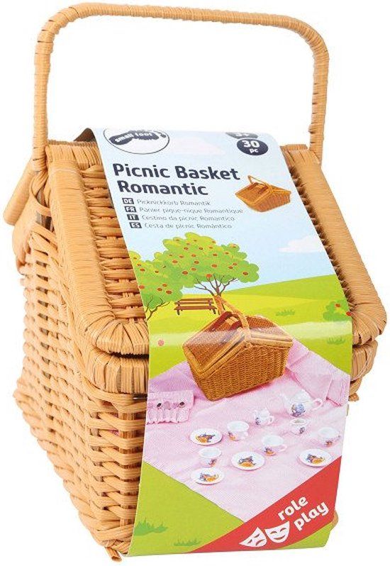Small Foot - Houten Picknickmand met Servies Romantisch - 30dlg.