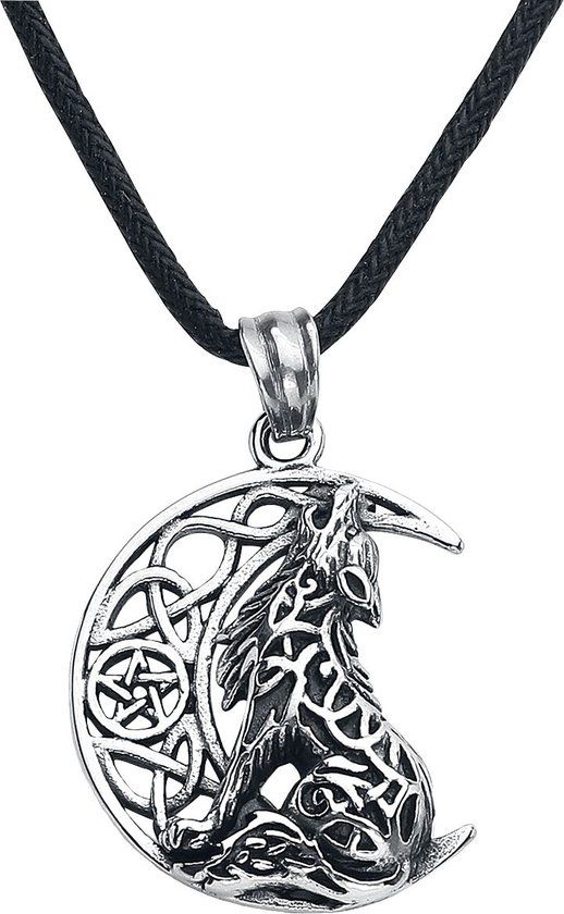 etNox Howling Wolf Dames Halsketting - zilverkleurig