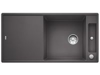 BLANCO AXIA III XL 6 S-F, SILGRANIT® PuraDur®, felsgrijs, omkeerbaar, met afvoerbediening, inclusief snijplank van glas