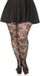 Leg Avenue Wild Rose Net panty Zwart