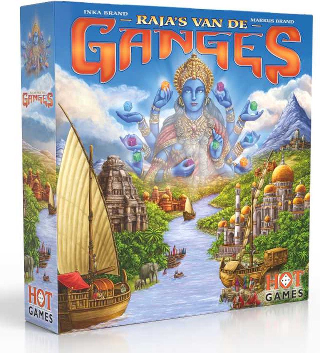 HOT Games Raja's van de Ganges bordspel - 2022 - Hout - 8717072025795