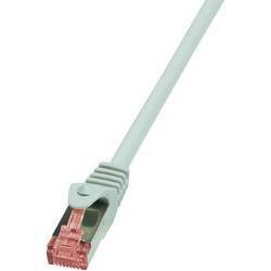 LogiLink RJ45 Netwerk Aansluitkabel CAT 6 S/FTP 10 m Grijs Vlambestendig, Snagless