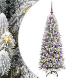 vidaXL Kunstkerstboom Wit 120 cm PVC en plastic en staal en PE