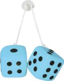 Lampa Auto Dobbelstenen Blauw met Zuignap - Autospiegel Dobbelsteen - Blauw