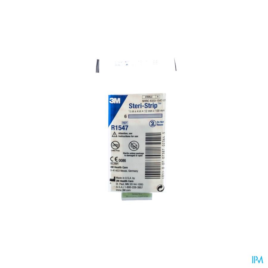 3M Steri-Strip Steri-Strip 12,0mmx100mm - 1x 6 - R1547