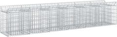 vidaXL Gabionen verhoogde border, 2 stuks, 300 x 50 x 60 cm, verzinkt staal