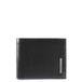 Piquadro Leren Portemonnee Blue Square Wallet with Flip RFID Nero Zwart Blauw