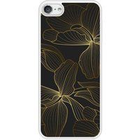 Apple Bedrukt siliconen hoesje compatibel met iPod Touch 5, Apple iPod Touch 6 Golden flowers