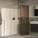 Brauer Oblivion - Inloopdouche - Brons Glas - 100 x 200 cm - incl. Glascoating - PVD RVS-Kleurig Geborsteld