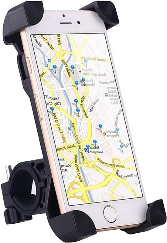 Opline Telefoonhouder Fiets - Zwart - Geschikt voor Apple, Samsung & Universeel - 7 inch - Model KI6NG-700