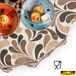ANRO Tafelkleed Beige druppels Rond Ø120cm Rechte rand Afwasbaar Waterafstotend Binnen & Buiten