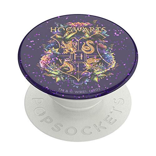 PopSockets PopGrip - Uittrekbare Greep en Standaard voor Smartphones en Tablets met een Verwisselbare PopTop - Glitter Hogwarts Floral