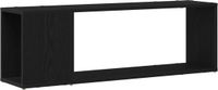 vidaXL Tv-meubelset - 100 x 24 x 63 cm - Zwart - Bewerkt hout