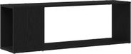 vidaXL Tv-meubelset - 100 x 24 x 63 cm - Zwart - Bewerkt hout
