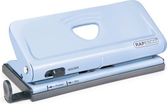 Rapesco 6-gaatsperforator voor organizers, blauw