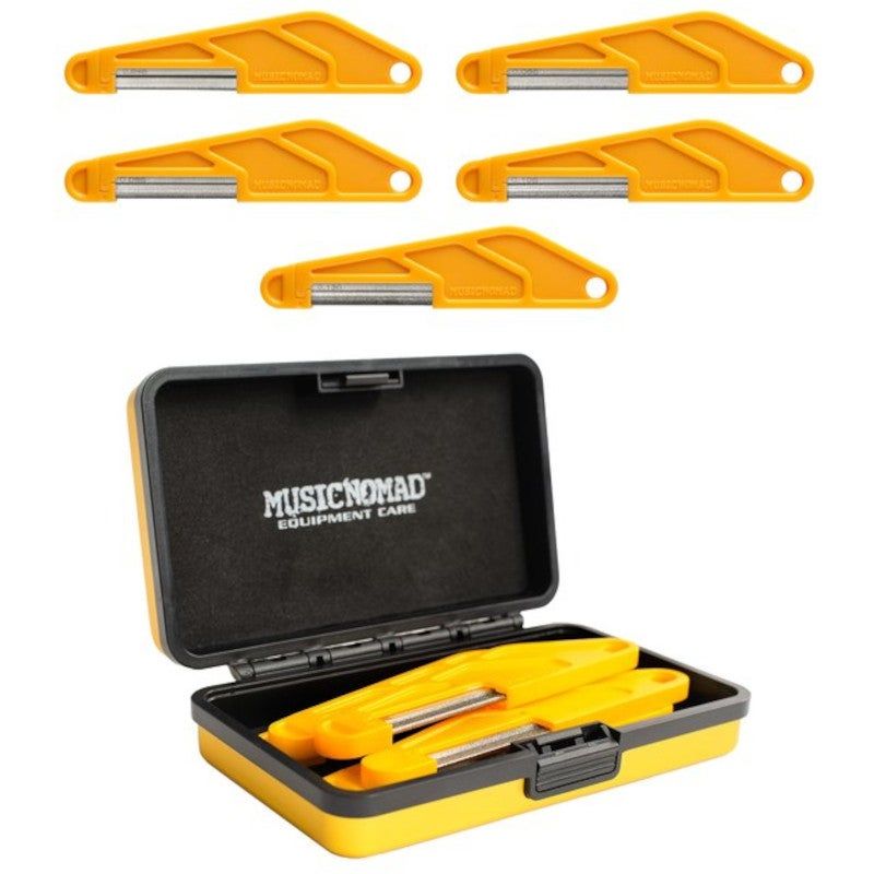 MusicNomad MN673 - Set met 5 vijlen voor topkam van basgitaar