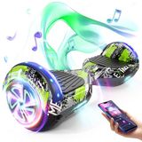SISIGAD Self-balancing Hoverboard, Bluetooth and coloured LED lights, gifts for children