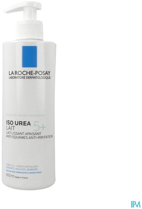 La Roche-Posay Lipikar Lait Urea 5+ Bodylotion - 400ml - Verzachtende, Gladmakende Melk voor Zeer Droge, Ruwe en Schilferige Huid