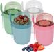Merkloos Relaxdays Yoghurt beker to go - set van 4 - 400 & 280 ml - meerkleurig