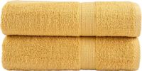 vidaXL Badhanddoeken SOLUND 2 stuks 600 g/m² 70x140 cm goudkleurig