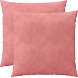 vidaXL Kussensloop 2 stuks Roze 65 x 65 cm Fluweel