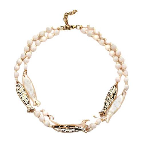 By Jam Gioielli Candy Sweet Jewellery ketting ecru/goudkleurig