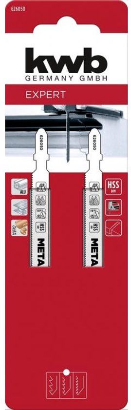 KWB Decoupeerzaagblad extra lang metaal 2 stuks