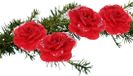 Koopman International Décoration de sapin de Noël Fleurs - 4x pièces - 9 cm - paillettes rouges - sur clip - ornement