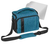 PEDEA DSLR-cameratas Fashion met displaybeschermfolie (maat XL, blauw)