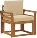 vidaXL - Buitensofa - Massief - Acacia - Hout - en - Polyester - Naturel