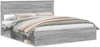 vidaXL Bedframe Sonoma Grijs Massief Grenenhout 200 x 200 cm
