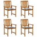 VidaXL Fauteuils de jardin 4 pièces avec coussins bois d'acacia massif