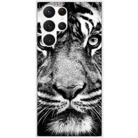 1001 coques Samsung Galaxy S23 Ultra Tigre blanc et noir Bedrukt siliconen hoesje