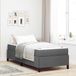 Maison Exclusive Lit à lattes avec sommier intégré, couleur gris foncé, dimensions 90 x 190 cm, revêtement en tissu