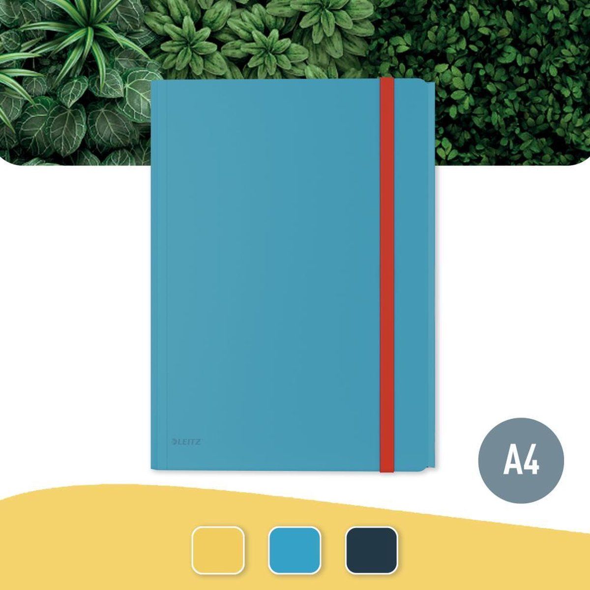 Leitz Cosy Mobile 3-klepsmap sereen blauw met vak