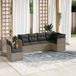 Maison Exclusive - Ensemble de jardin pour 6 personnes avec coussins, gris, en polyrotin